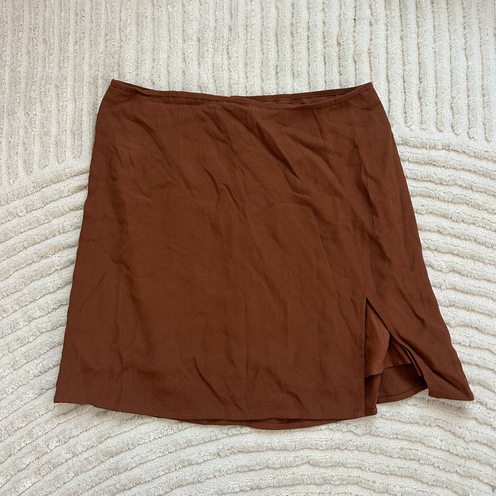 Aritzia Brown Mini Skirt